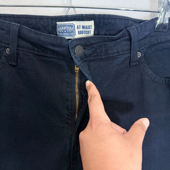 Signature By Levi Strauss & Co. Womens At Waist Bootcut Jeans Size 14 Medium - Picture 6 of 16